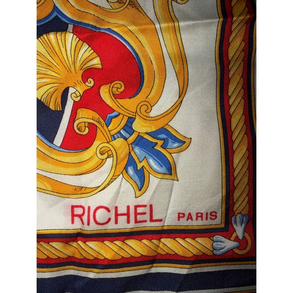 Richel Paris Nautical 100% silk Scarf - Picture 5 of 9